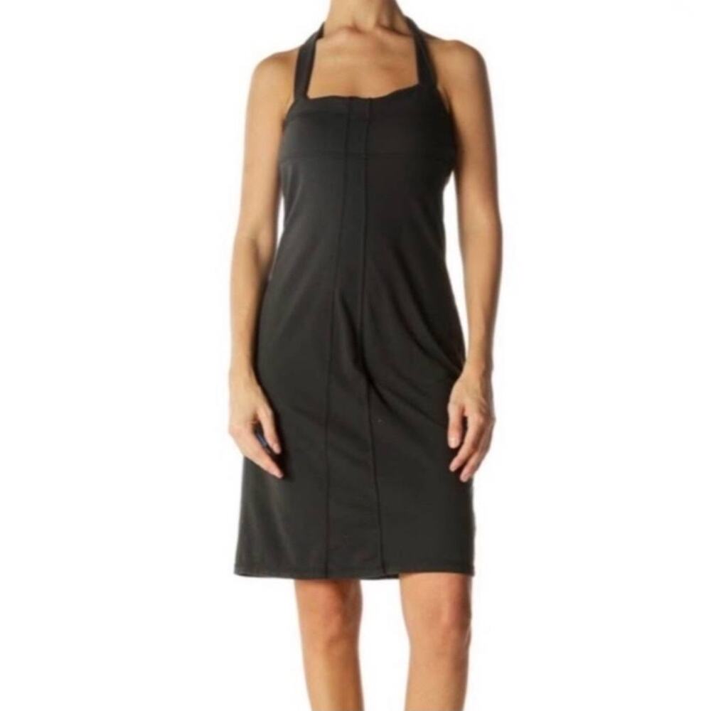 Athleta Black Sizzle Halter Dress Athleisure Activewear Workout Sz XS